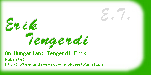 erik tengerdi business card